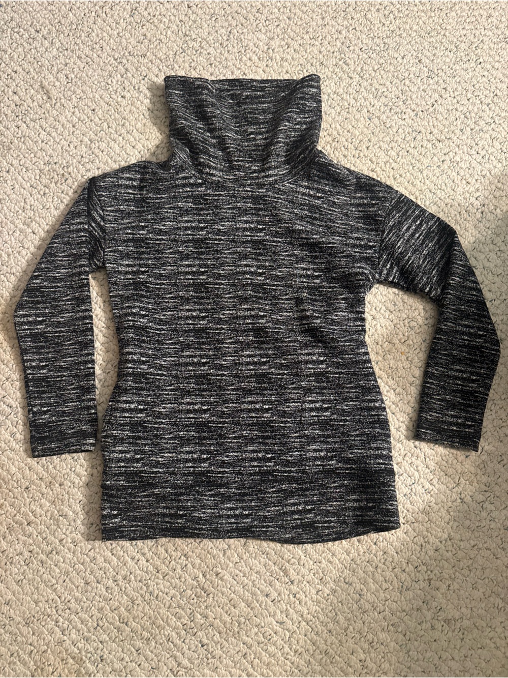 RBX Marled Black Gray Turtleneck Sweater